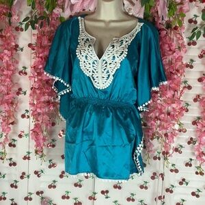 Mymichelle aqua blue top